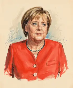 Portrait of Angela Merkel