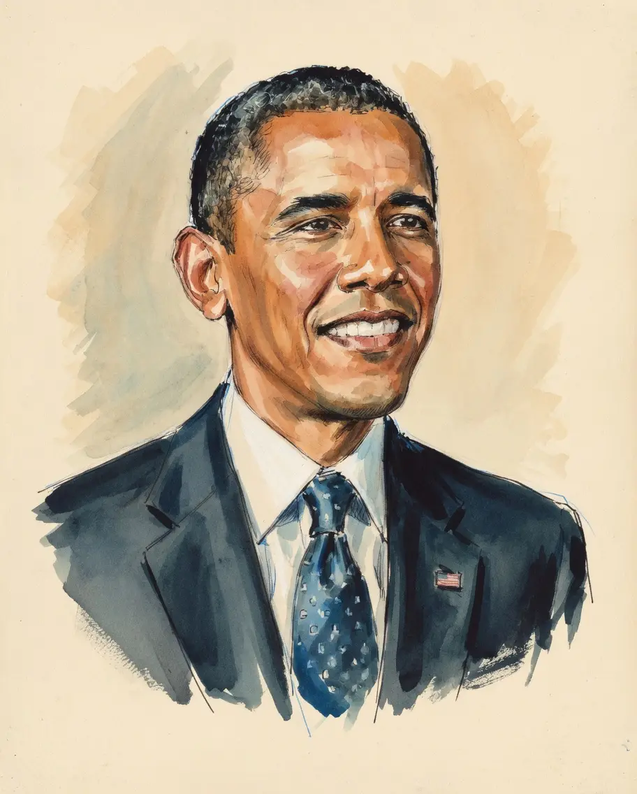 Portrait of Barack Obama
