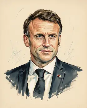 Portrait of Emmanuel Macron