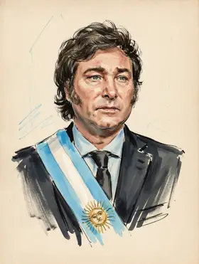 Portrait of Javier Milei