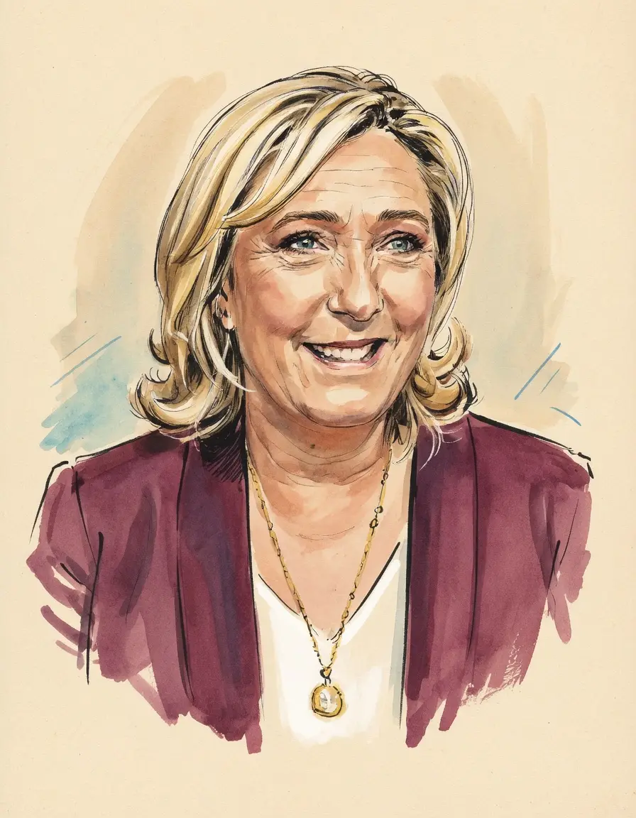 Portrait of Marine Le Pen