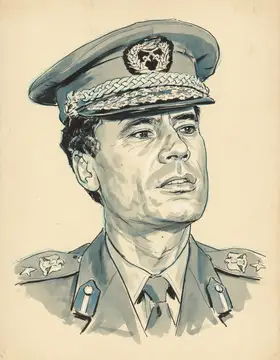 Portrait of Muammar Gaddafi
