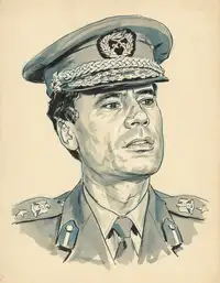 Portrait of Muammar Gaddafi
