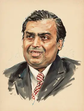 Portrait of Mukesh Ambani
