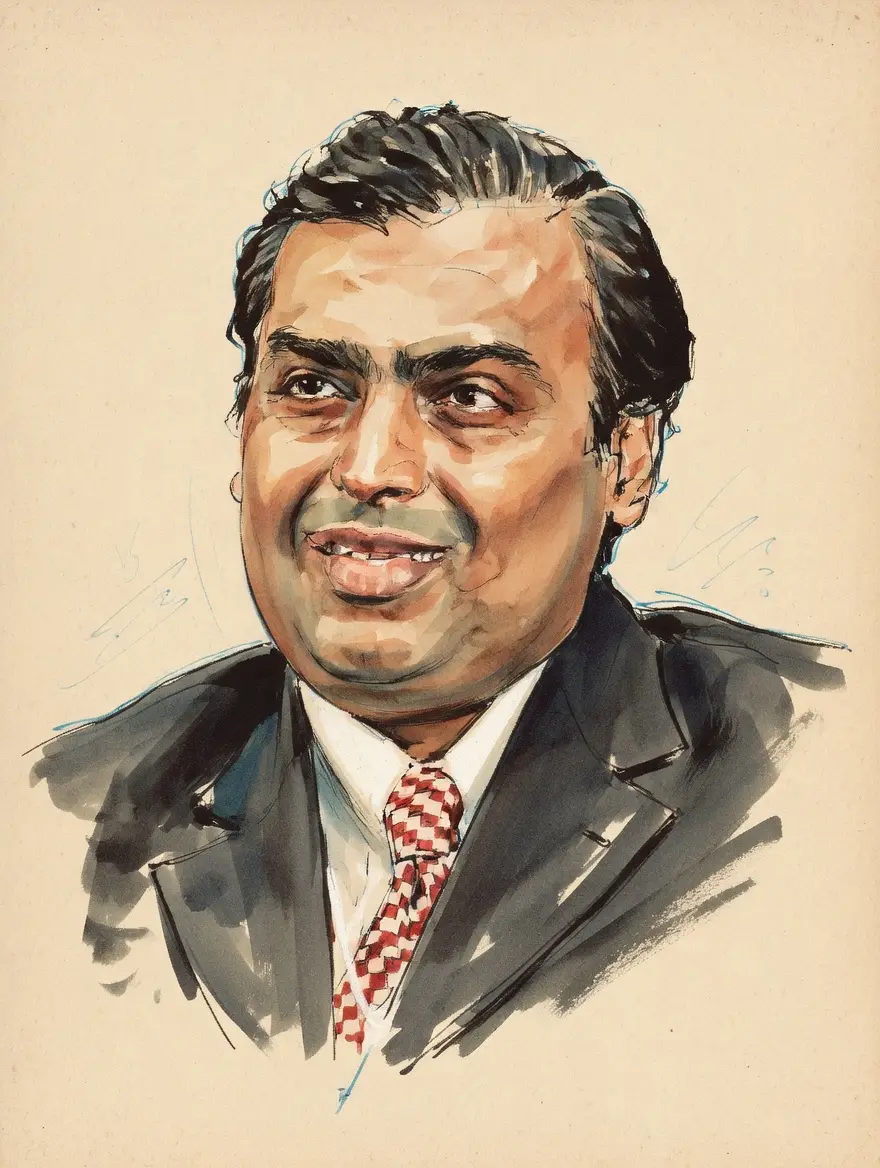Portrait of Mukesh Ambani