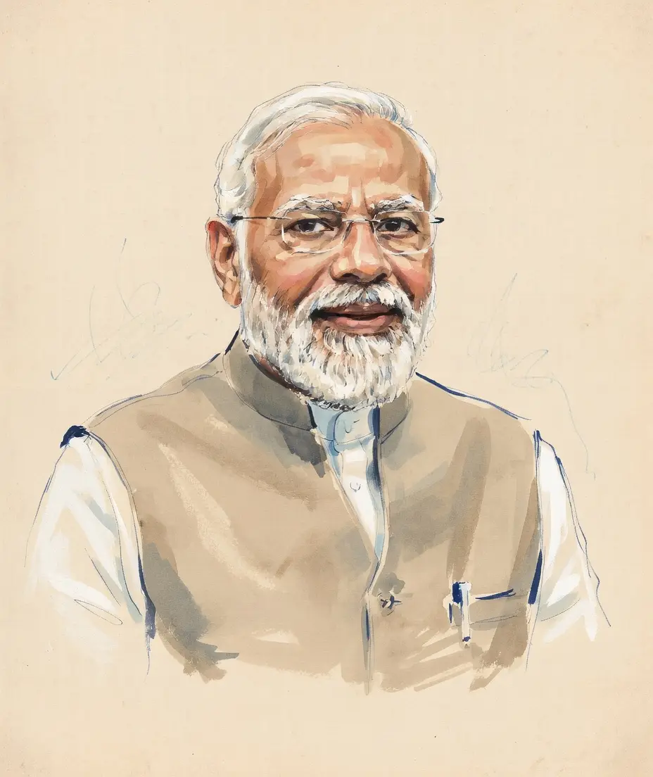 Portrait of Narendra Modi