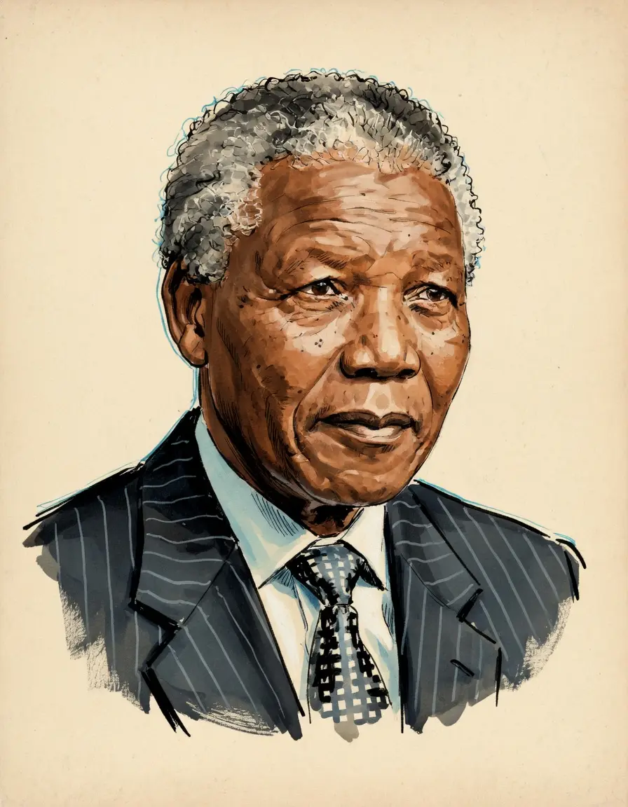 Portrait of Nelson Mandela