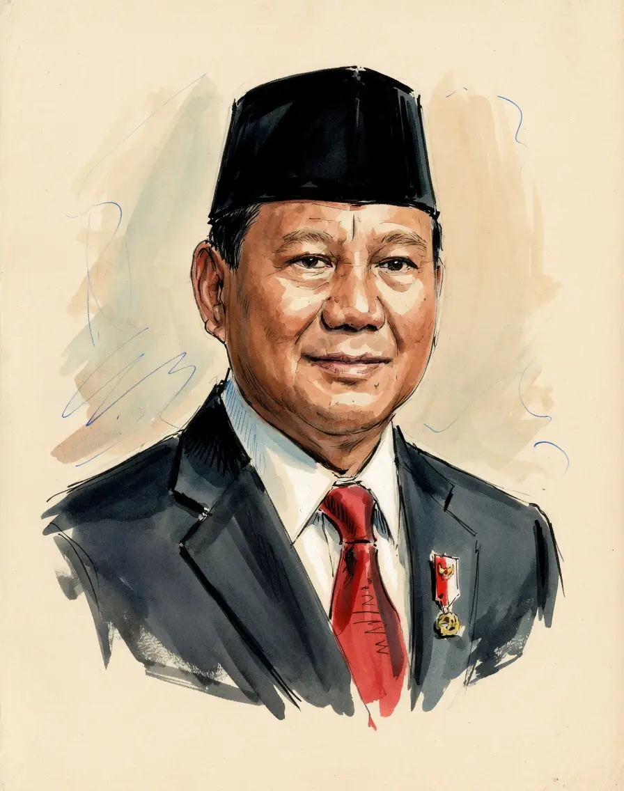 Portrait of Prabowo Subianto