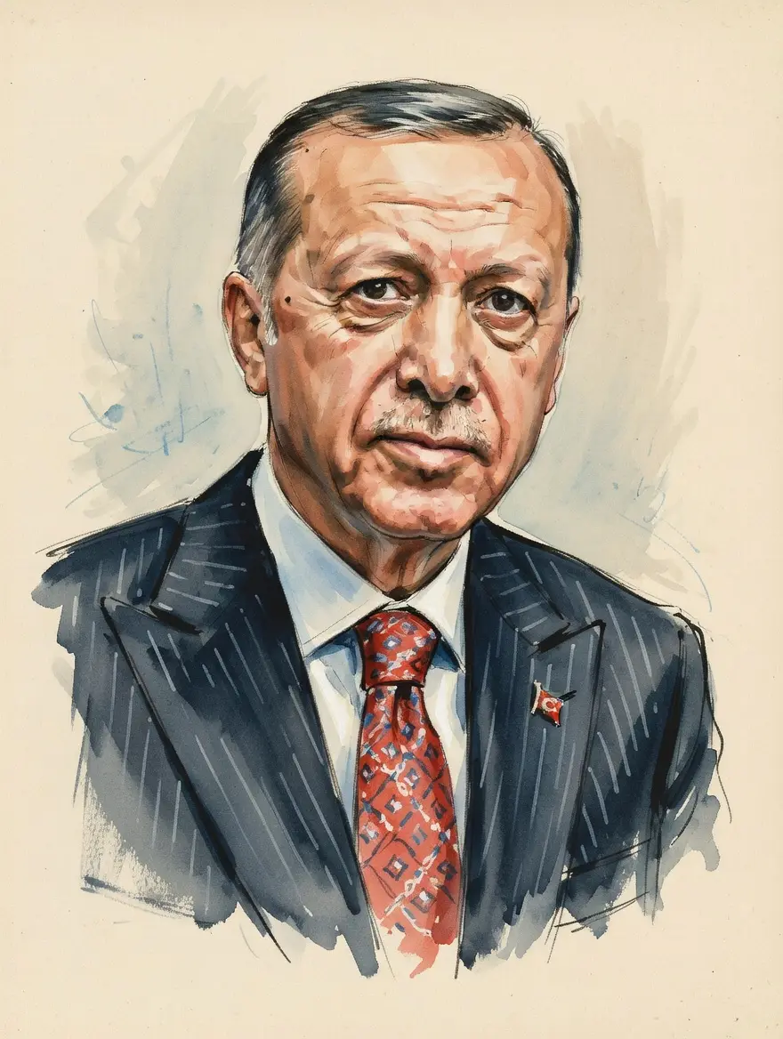 Portrait of Recep Tayyip Erdogan