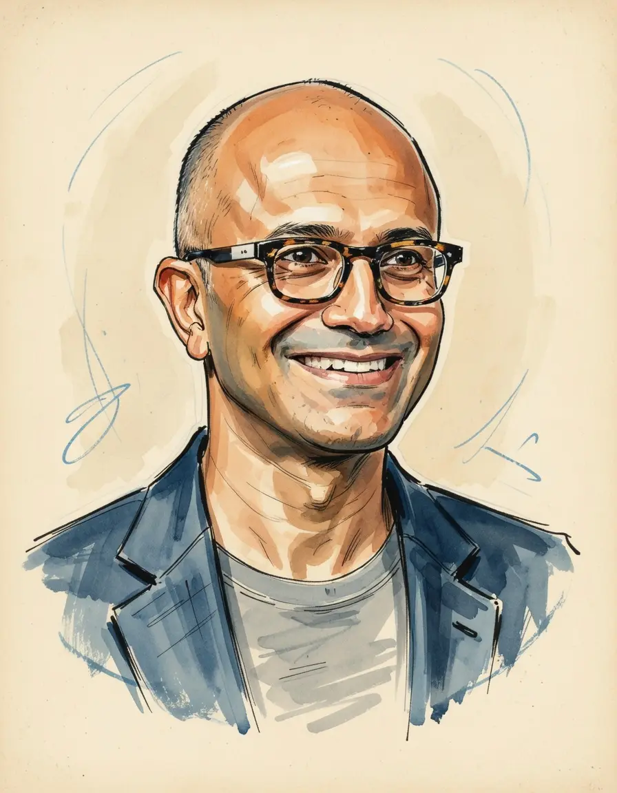 Portrait of Satya Nadella